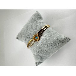 Bronz Papatya Desenli Bileklik